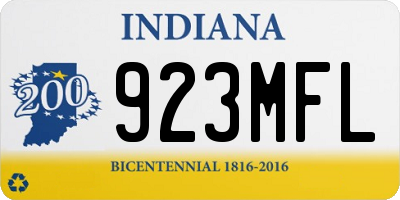 IN license plate 923MFL