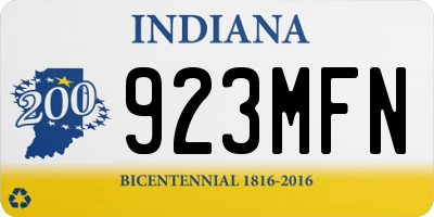 IN license plate 923MFN