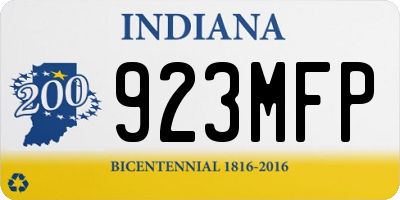 IN license plate 923MFP
