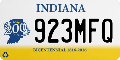 IN license plate 923MFQ