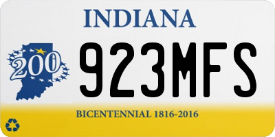 IN license plate 923MFS