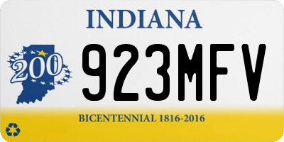 IN license plate 923MFV
