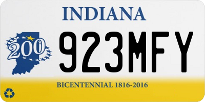IN license plate 923MFY