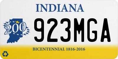 IN license plate 923MGA