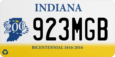 IN license plate 923MGB