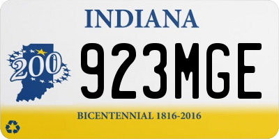 IN license plate 923MGE