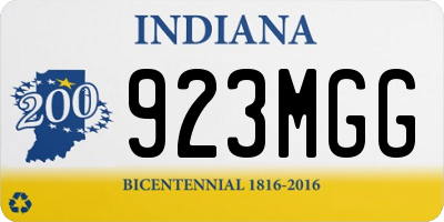IN license plate 923MGG
