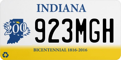 IN license plate 923MGH