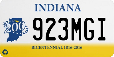 IN license plate 923MGI