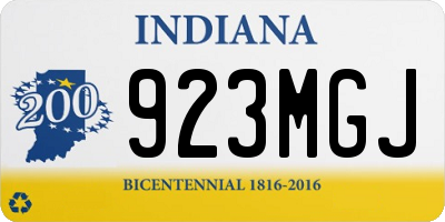 IN license plate 923MGJ