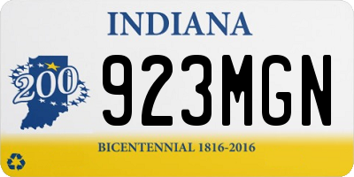 IN license plate 923MGN