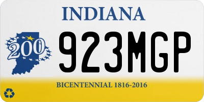 IN license plate 923MGP