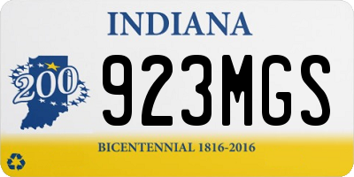 IN license plate 923MGS