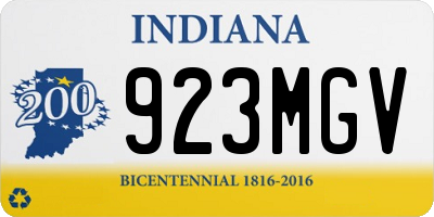 IN license plate 923MGV