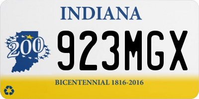 IN license plate 923MGX