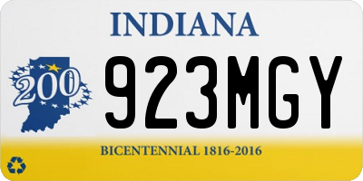 IN license plate 923MGY