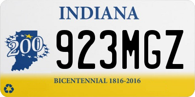 IN license plate 923MGZ