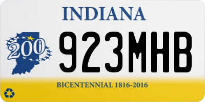 IN license plate 923MHB
