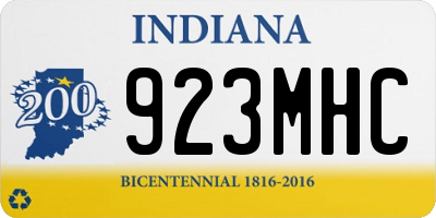 IN license plate 923MHC