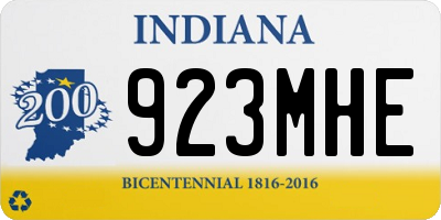 IN license plate 923MHE