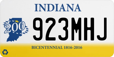 IN license plate 923MHJ