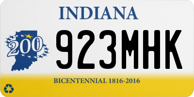 IN license plate 923MHK