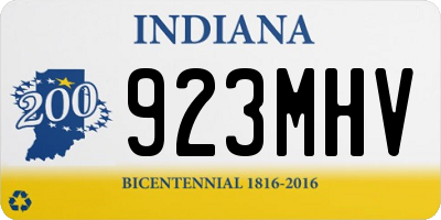 IN license plate 923MHV