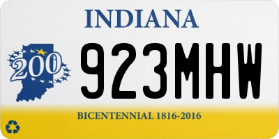 IN license plate 923MHW