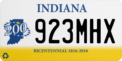 IN license plate 923MHX