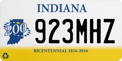IN license plate 923MHZ