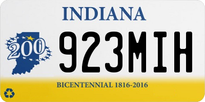 IN license plate 923MIH