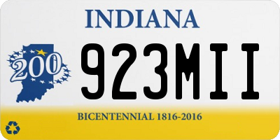 IN license plate 923MII