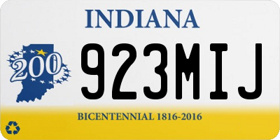 IN license plate 923MIJ