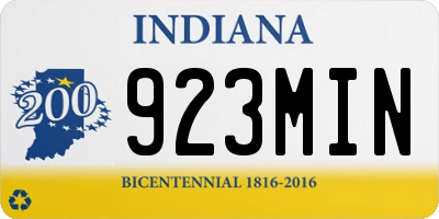 IN license plate 923MIN