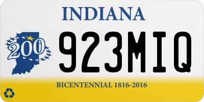 IN license plate 923MIQ