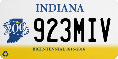 IN license plate 923MIV
