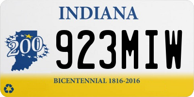 IN license plate 923MIW