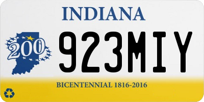 IN license plate 923MIY