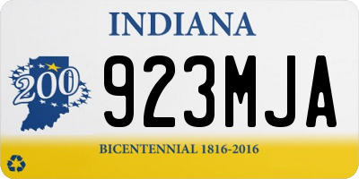 IN license plate 923MJA