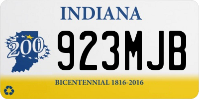 IN license plate 923MJB