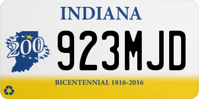 IN license plate 923MJD