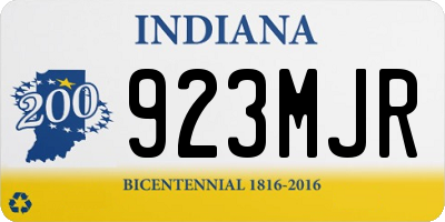 IN license plate 923MJR