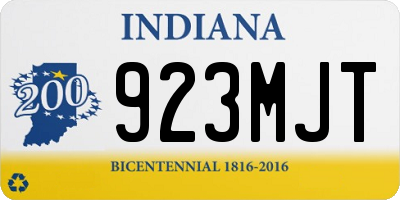 IN license plate 923MJT