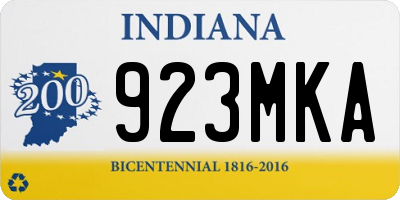 IN license plate 923MKA