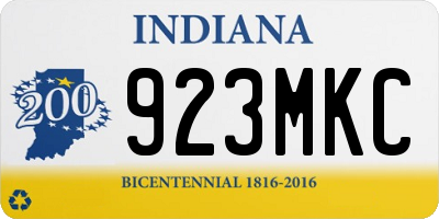 IN license plate 923MKC