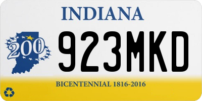 IN license plate 923MKD