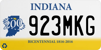 IN license plate 923MKG