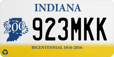 IN license plate 923MKK