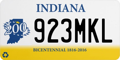 IN license plate 923MKL