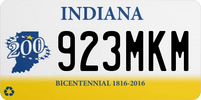 IN license plate 923MKM